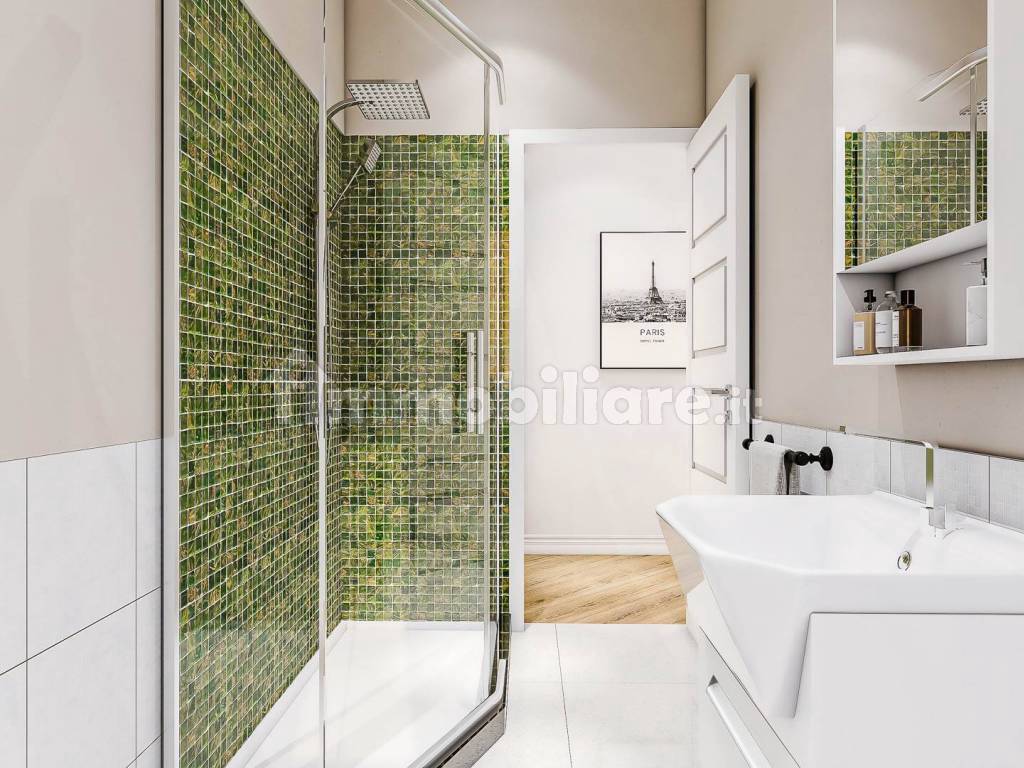 Rendering bagno finestrato