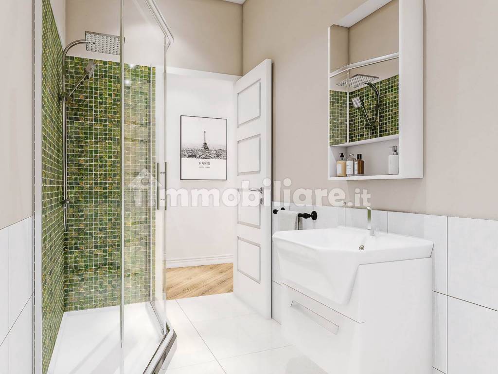 Rendering bagno finestrato