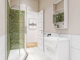 Rendering bagno finestrato