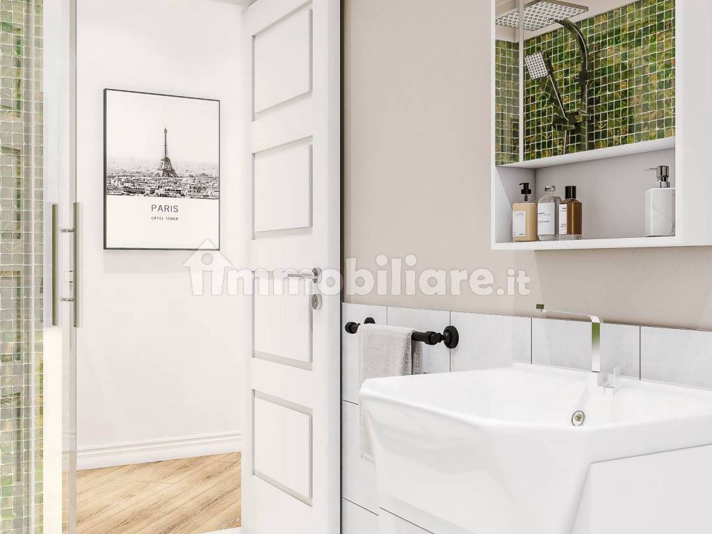 Rendering bagno finestrato