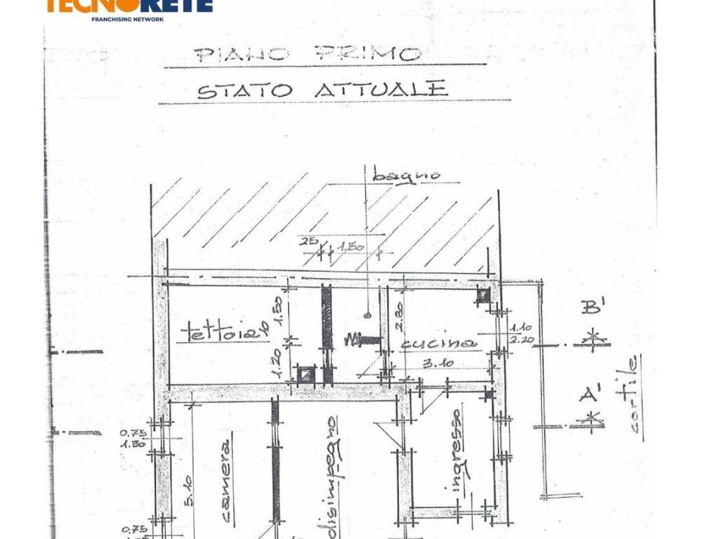 PLANIMETRIE CORSO ITALIA 81 - PIANO PRIMO