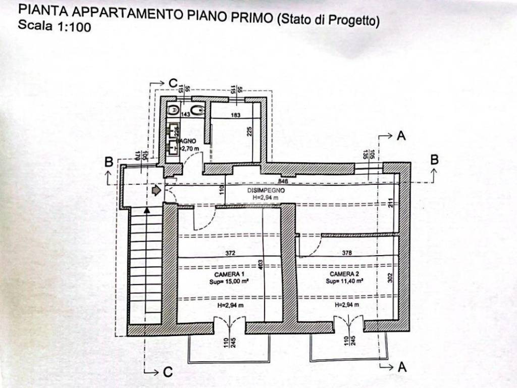 PLANIMETRIA QUOTATA PRIMO PIANO