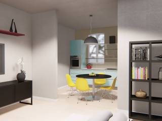 Rendering soggiorno-cucina