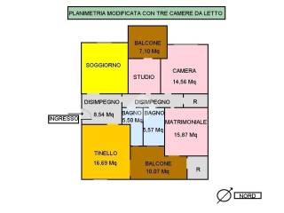 piantina CON 3 CAMERE DA LETTO