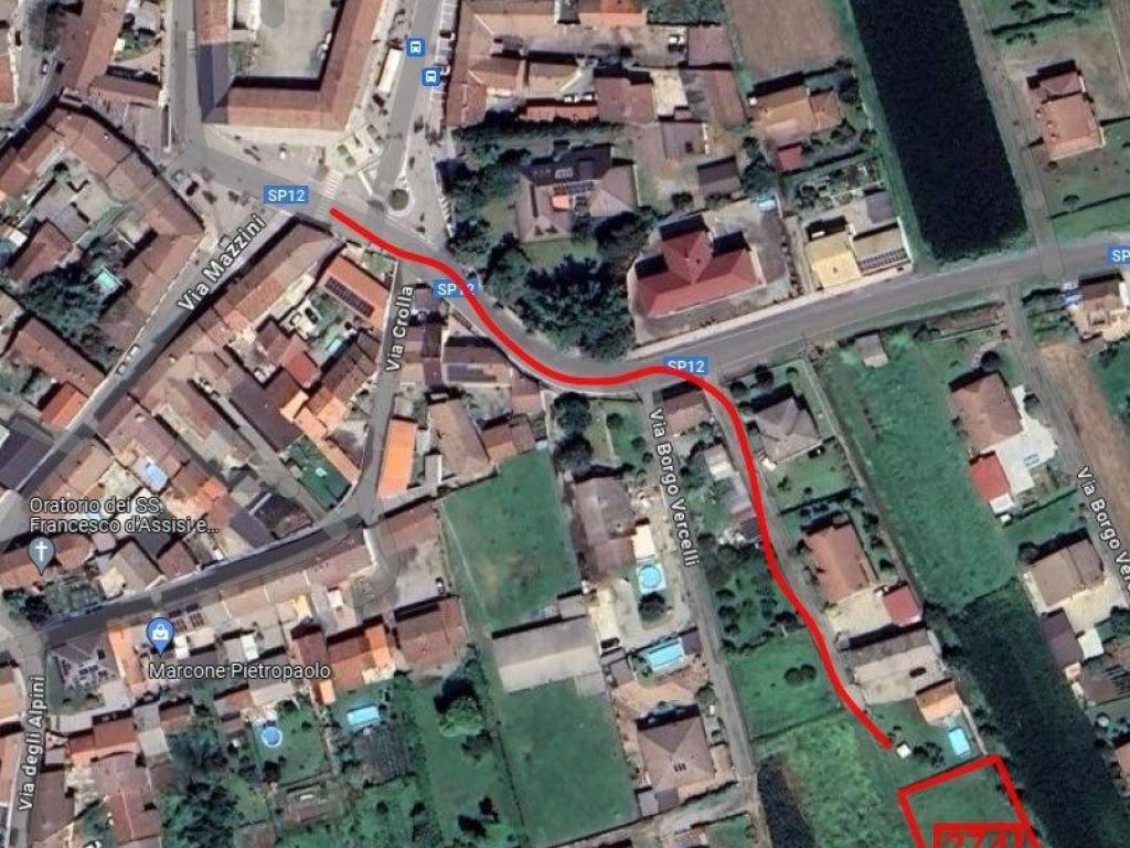 Terreno edificabile strada provinciale borgovercelli-villata, villata