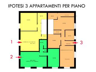 ipotesi 3 appartamenti per piano
