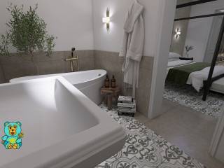 camera da letto con bagno vasca wmk 0