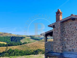 casale in pietra con vista paoramica, Montalcino