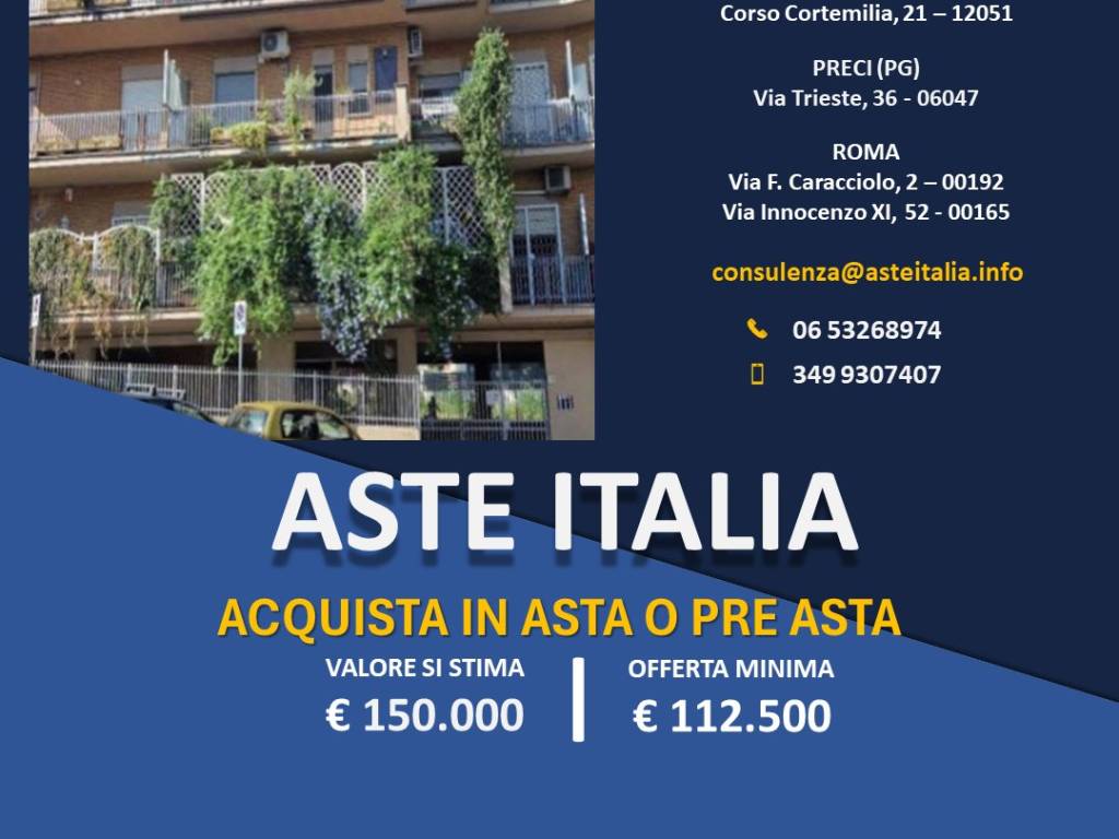 Appartamento all'asta via del Bosco degli Arvali 79, Roma