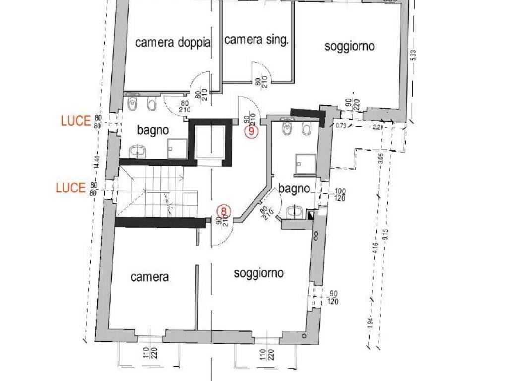 pianta piano secondo