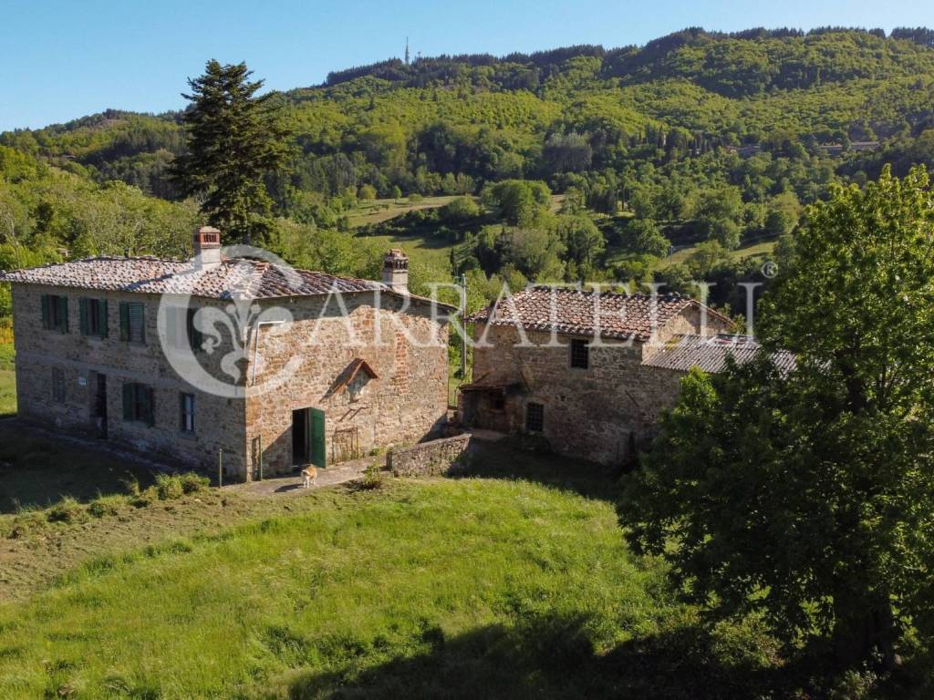 Panoramico casale con terreno in Greve in Chianti 