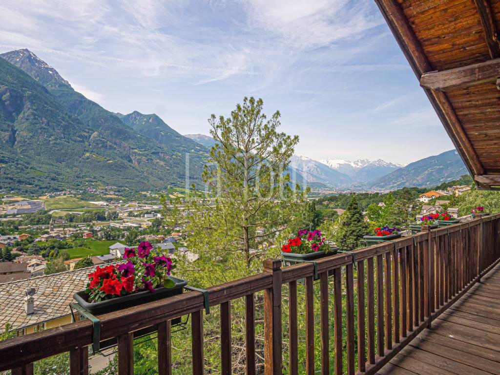 vista sulla conca di Aosta a ponente