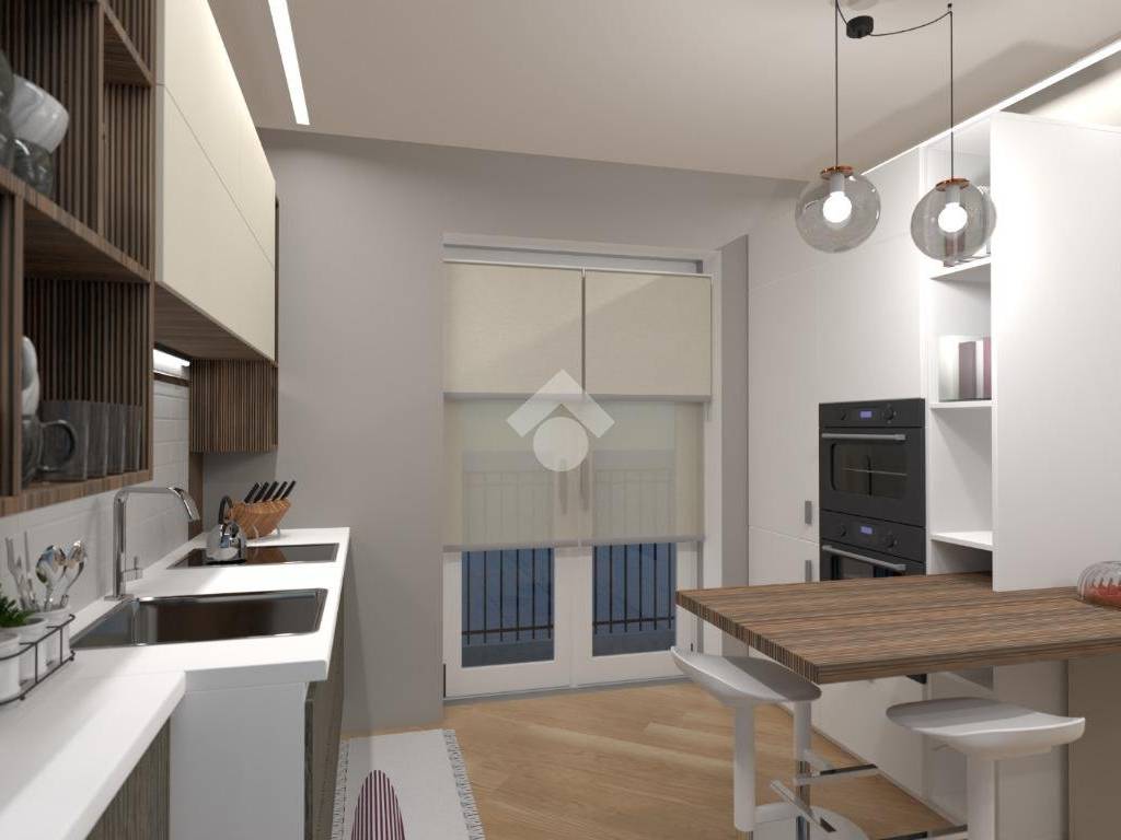 render cucina a vista