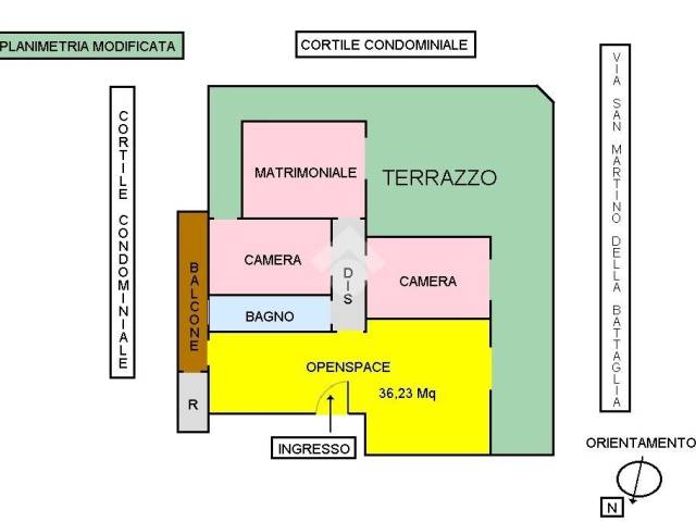 piantina modificata con open space di 36 mq 1