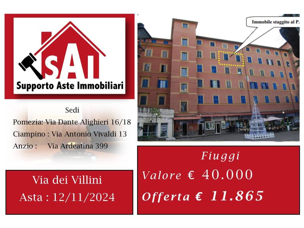 Appartamento all'asta via dei villini 25, fiuggi