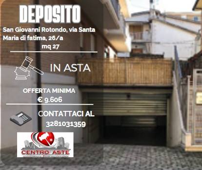 Magazzino o deposito all'asta via santa maria di fatima, 26a, 71013 san giovanni rotondo italia, san giovanni rotondo