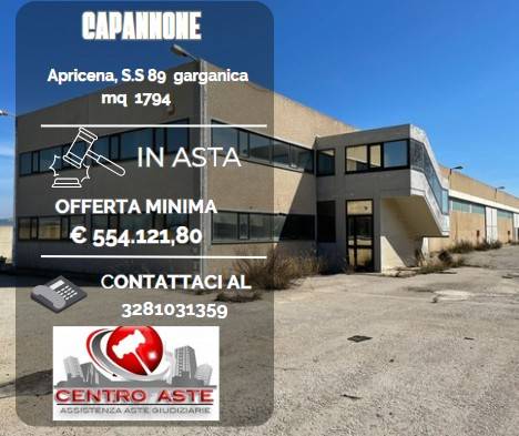 Capannone all'asta ss89, apricena italia, apricena