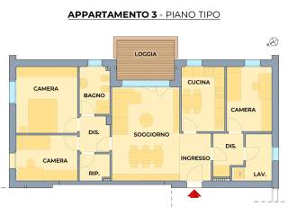 appartamento 3 piano tipo