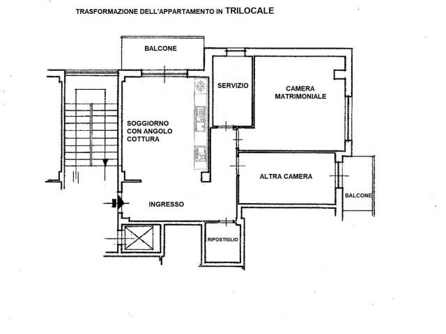 TRASFORMAZIONE IN TRILOCALE