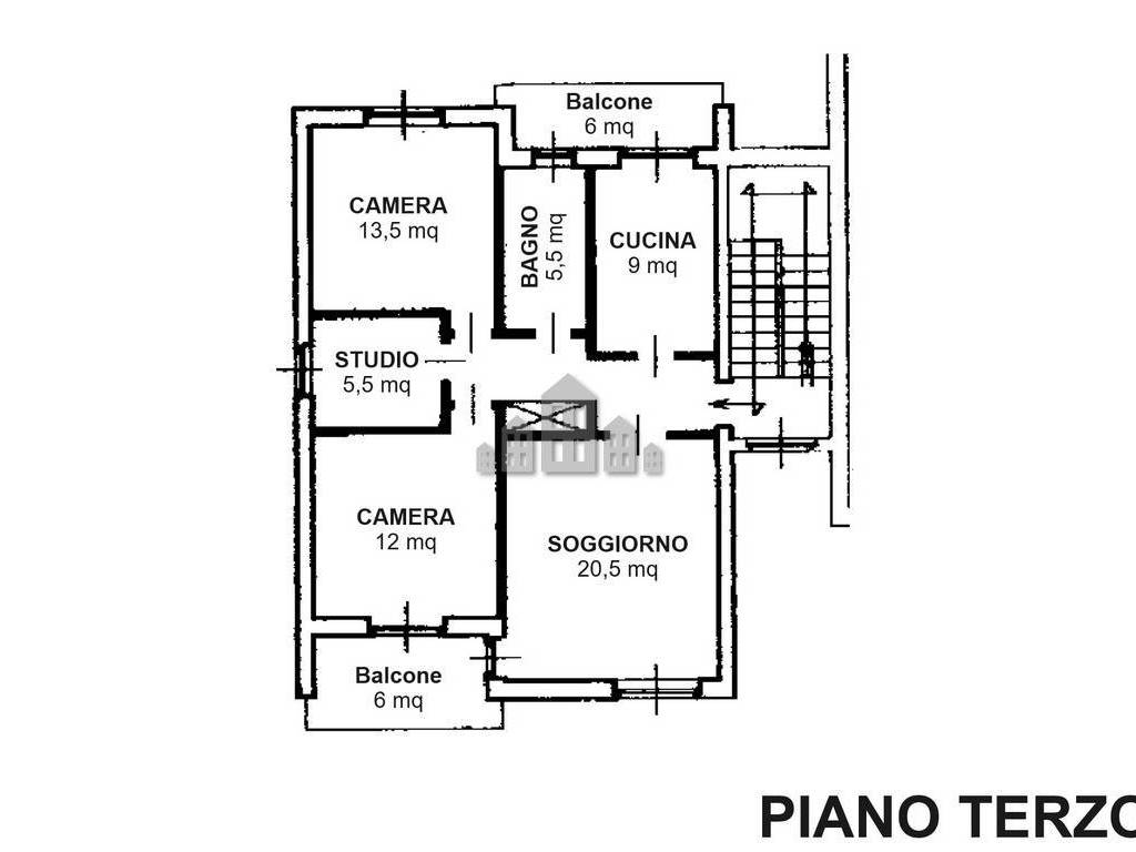 Planimetria piano terzo