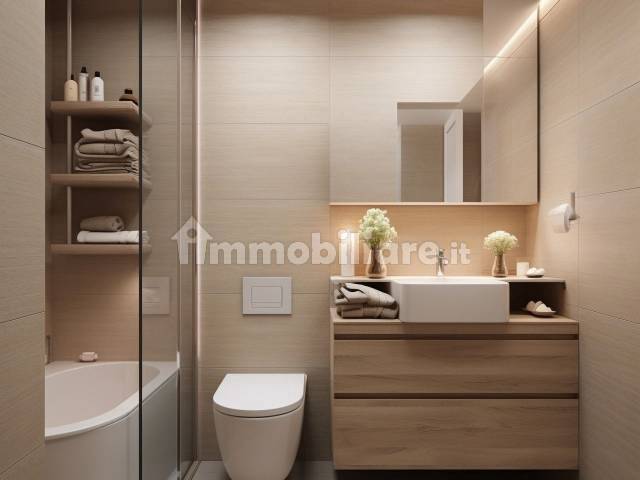 small bathroom with modern style decor  2