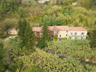 old house seen from above