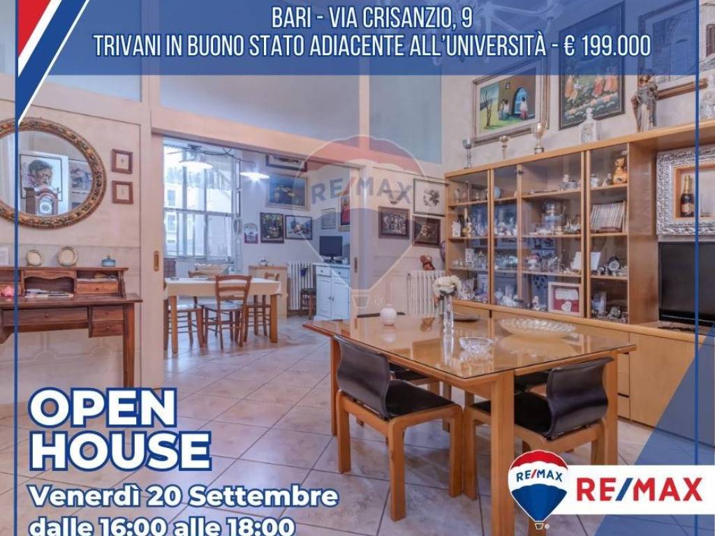 Vendita Appartamento Bari. Trilocale in via Crisanzio 9. Da ristrutturare, secondo piano, con terrazza, riscaldamento autonomo, rif. 114473733 #finsubito richiedi mutuo fino 100%