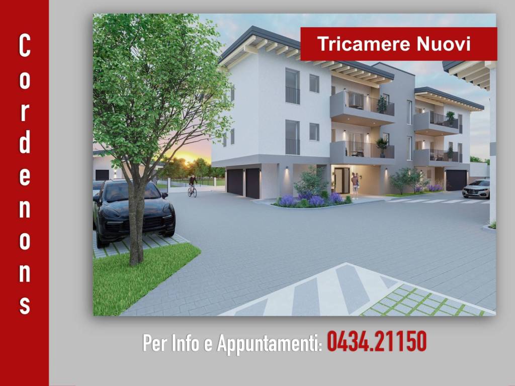 Quadrilocale via sclavons 90909, centro, cordenons