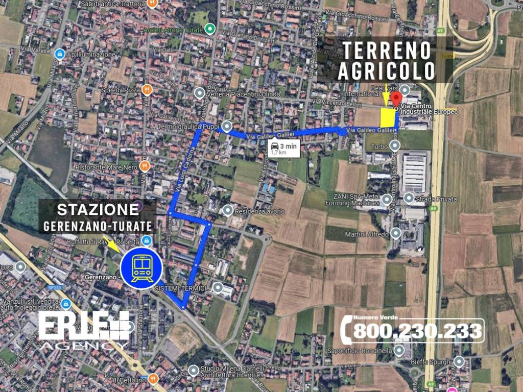 Terreno agricolo via centro industriale europeo, centro, turate