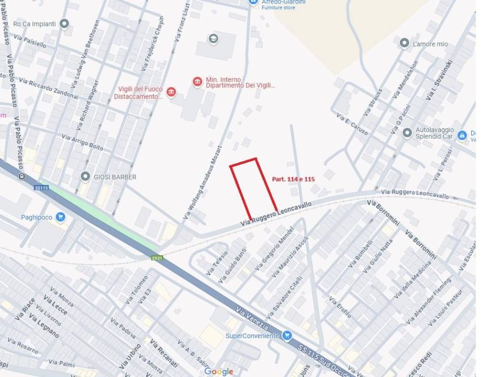 Terreno non edificabile via ruggero leoncavallo, centro, gela