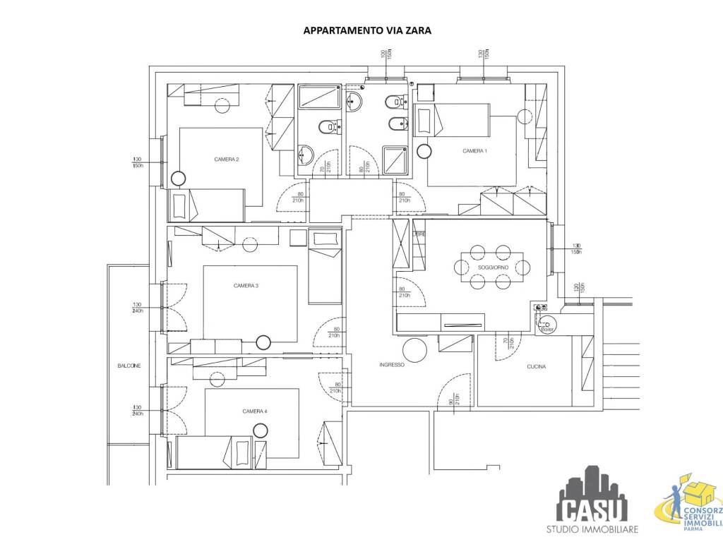 Appartamento buono stato, terzo piano, parco ducale - oltretorrente, parma