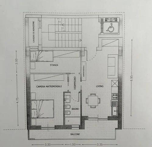 Trilocale via fratelli ignazio e nicola monterisi, borgovilla - barberini, barletta