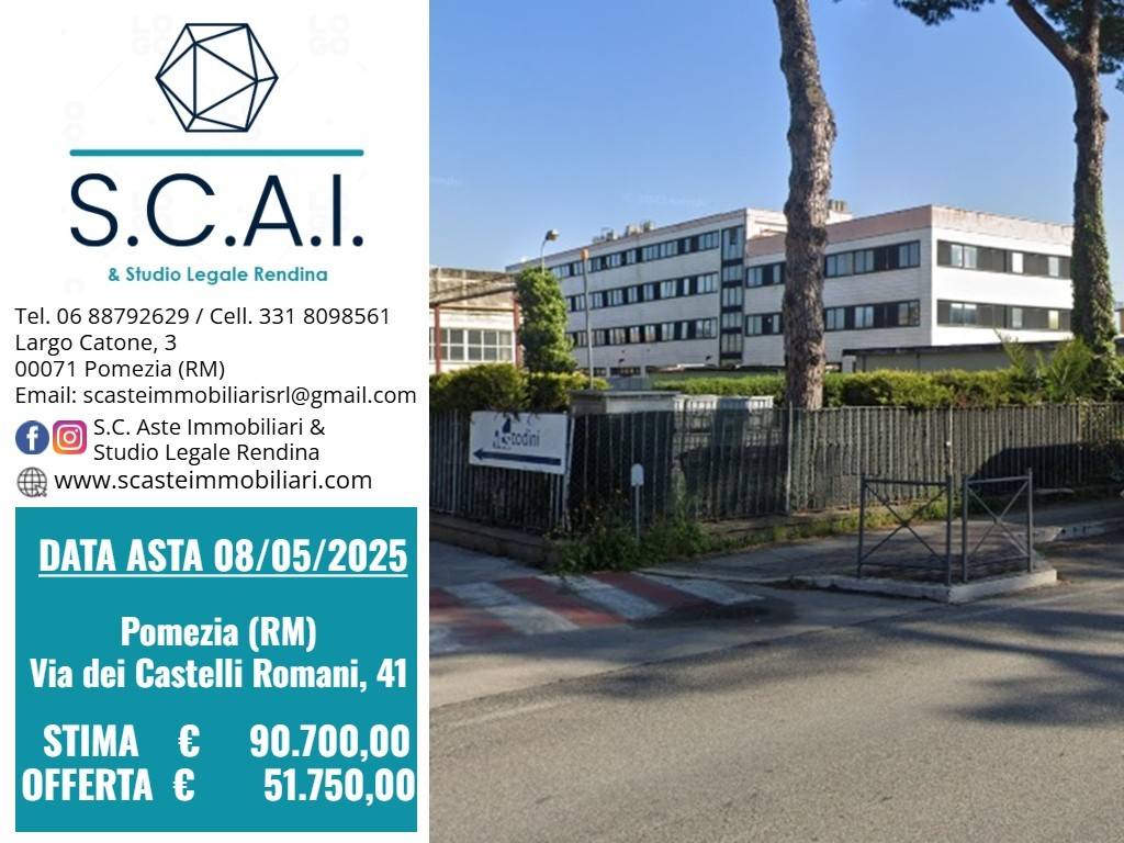 Ufficio all'asta via dei castelli romani 41, pomezia