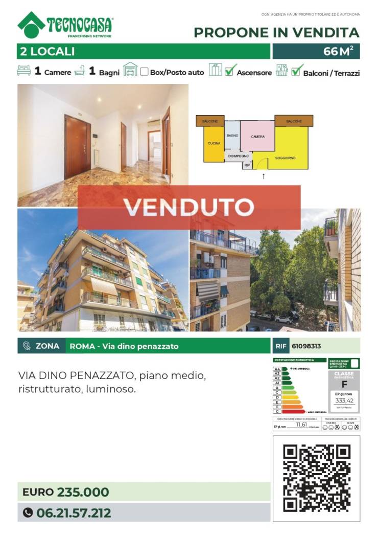 Appartamento in vendita a Roma