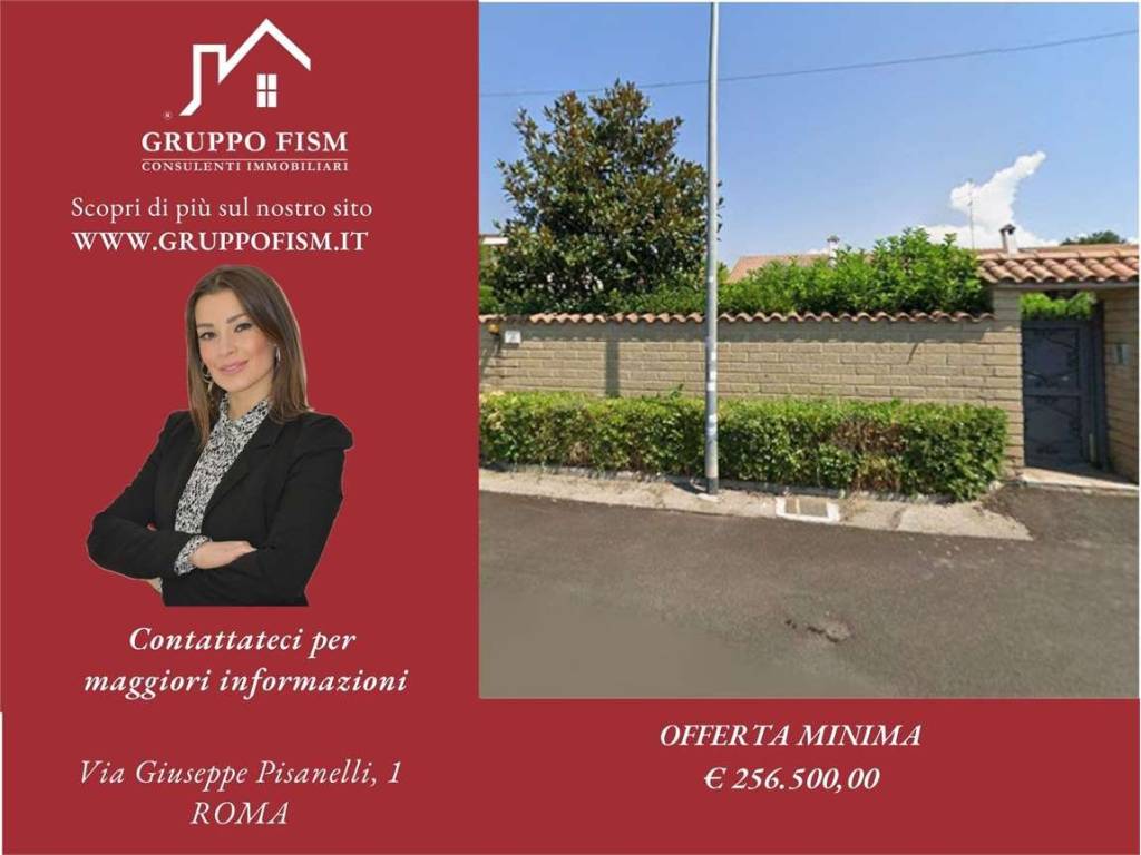 Villetta a schiera all'asta via Alessio Olivieri, 114, Roma