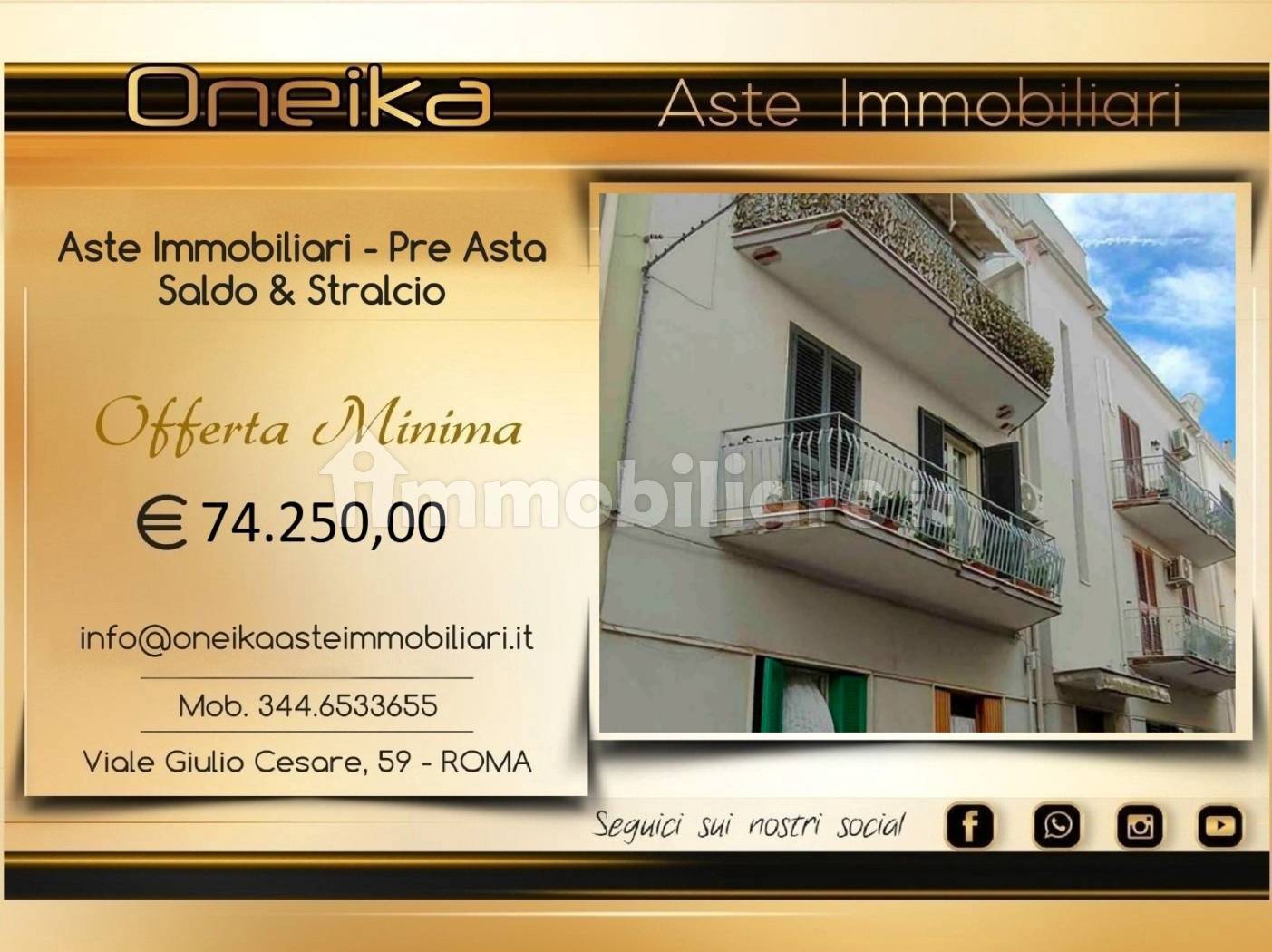 Appartamento in vendita a Mola di Bari