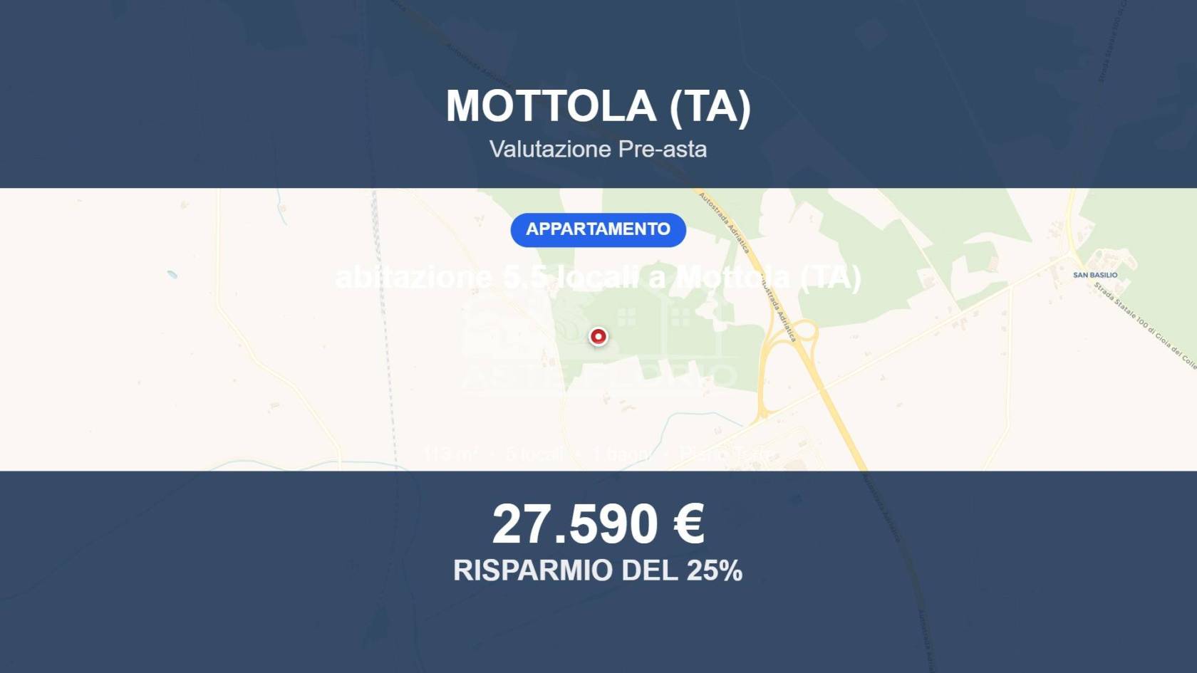 Appartamento in vendita a Mottola