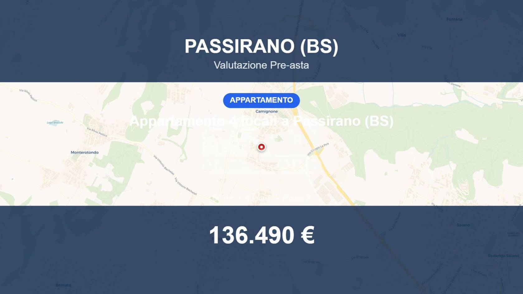 Appartamento in vendita a Passirano