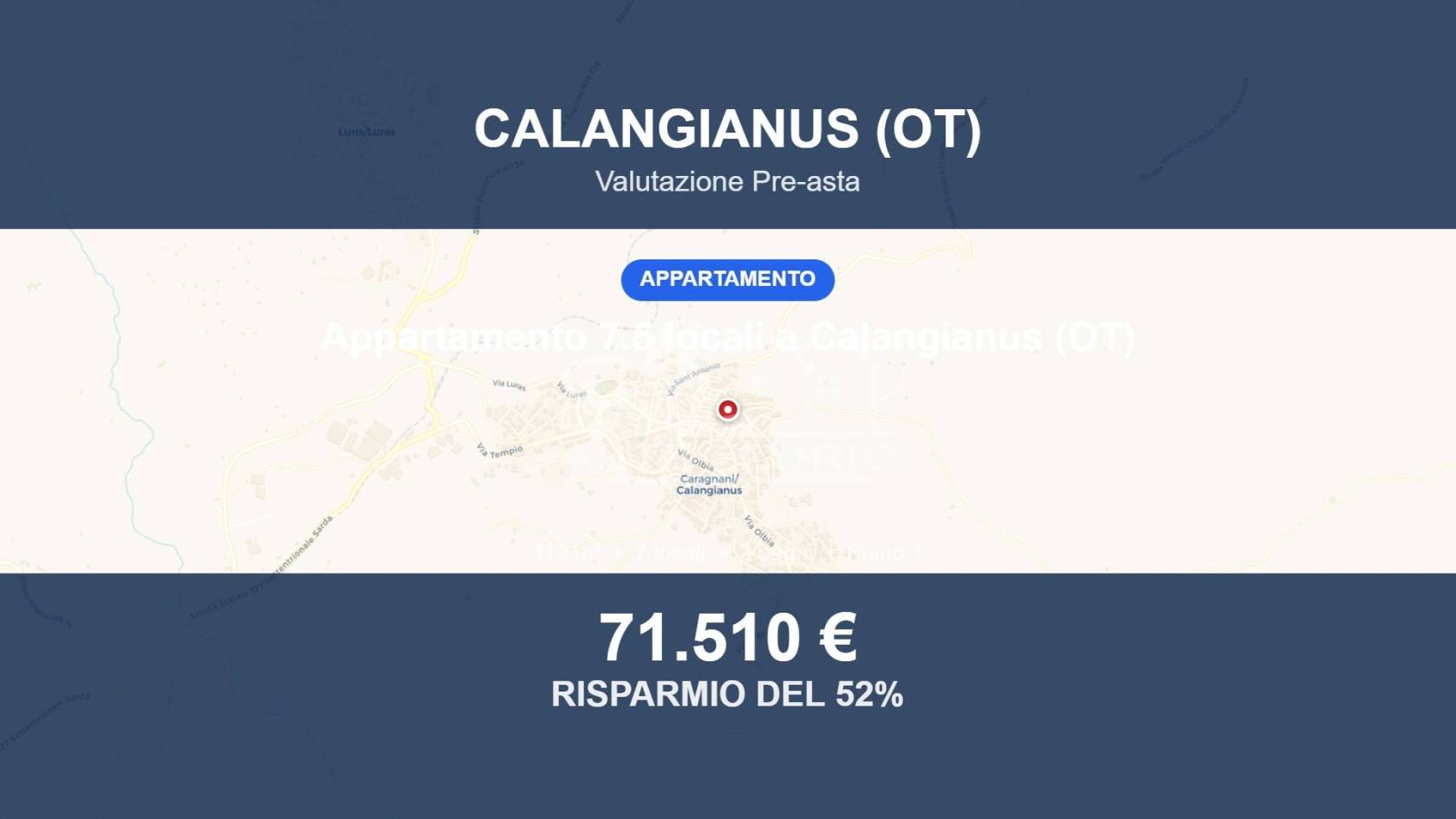 Appartamento in vendita a Calangianus